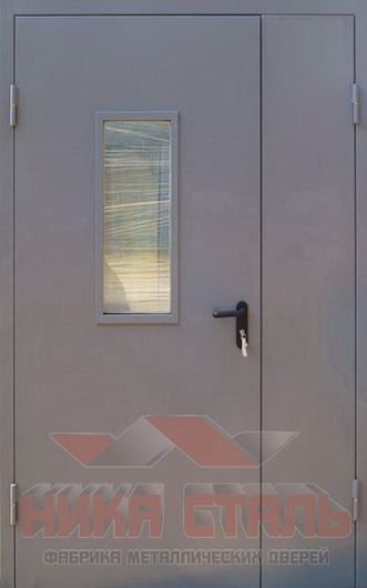 Дверь противопожарная двупольная остекленная Дверь противопожарная двупольная остекленная