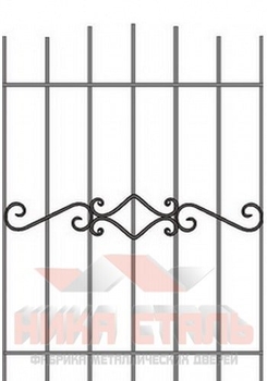 Кованая решетка на окно КР 1 Кованая решетка на окно КР 1