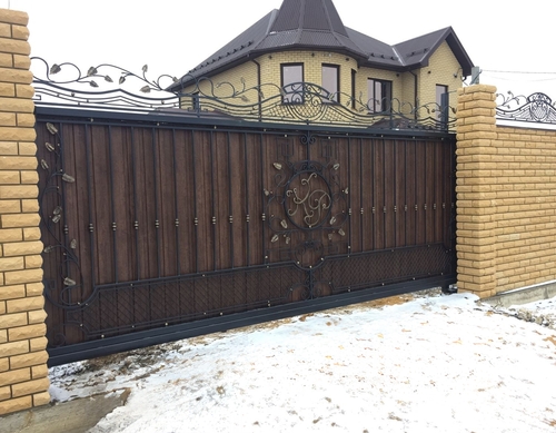 Ворота с ковкой Ворота с ковкой