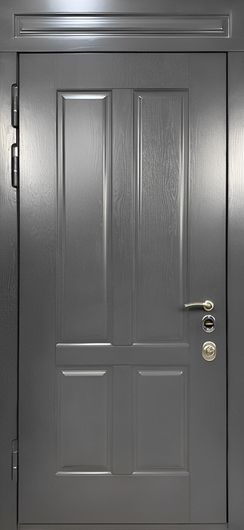 Серая дверь с верхней вставкой Серая дверь с верхней вставкой